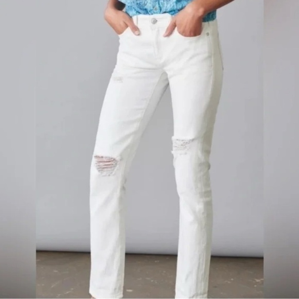 ❤️FINAL SALE❤️ Anthropologie | Pilcro The Slim Boyfriend Jean in White Size 27P